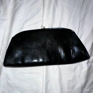 Vintage Patten Leather Kisslock Classic Black Clutch